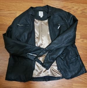 Black Faux Leather Jacket